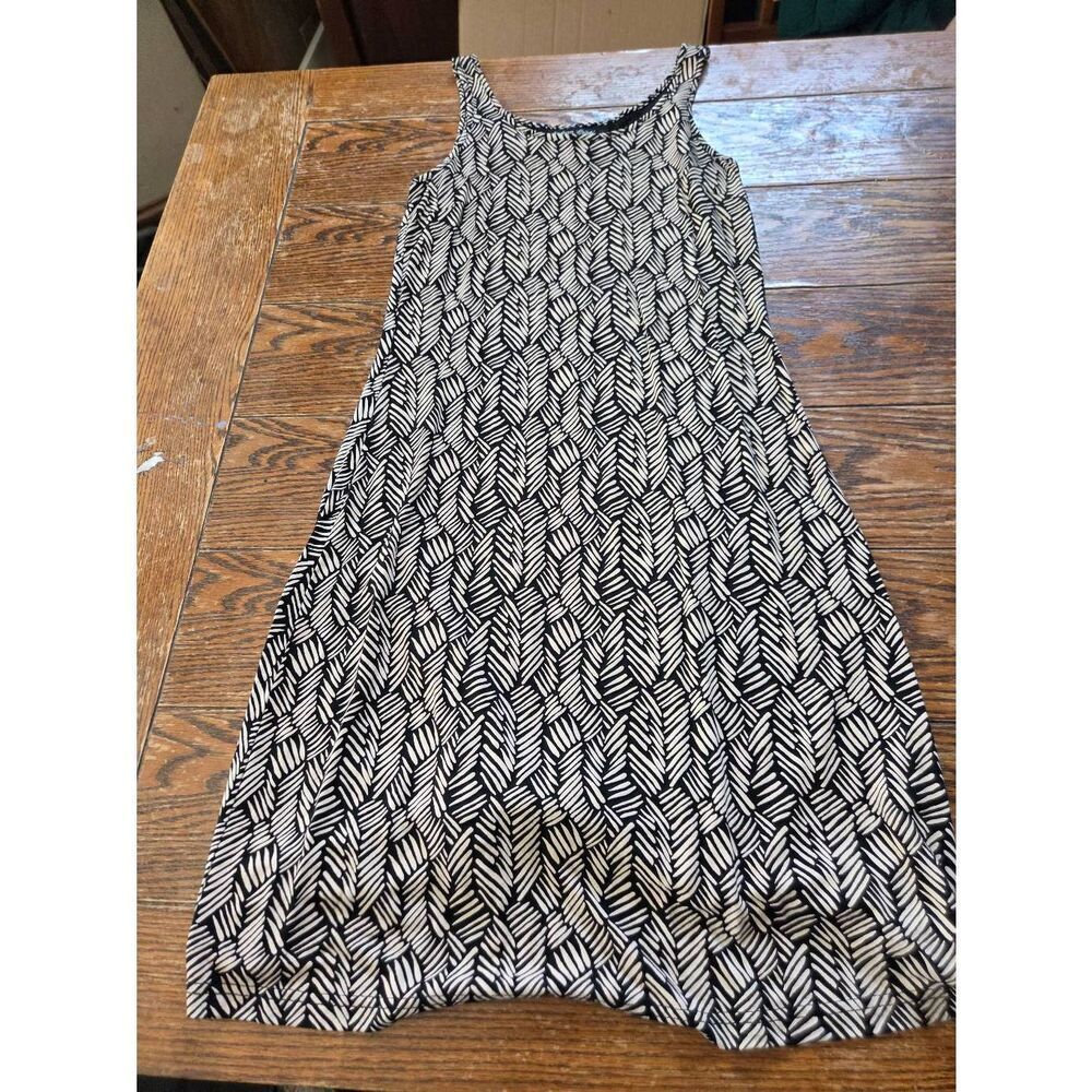 Gudrun Sjoden Sleeveless black&white Modal Dress Size Small